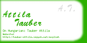 attila tauber business card